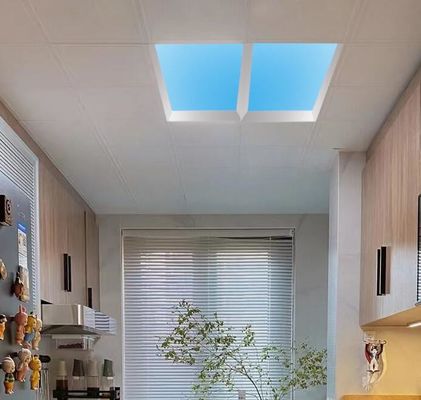 Topsung luz artificial de cielo abierto panel de luz de oficina marco de luz de techo 300x1200 cielo azul nube blanca