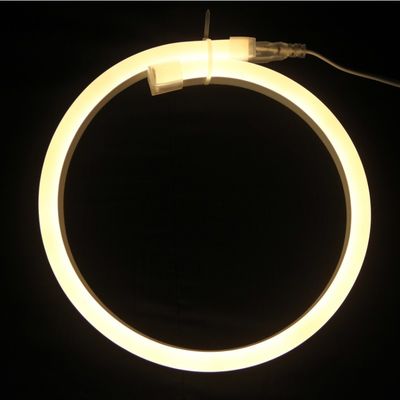 8x16mm Luces de neón de alta luz de cuerda de PVC blanco borde base