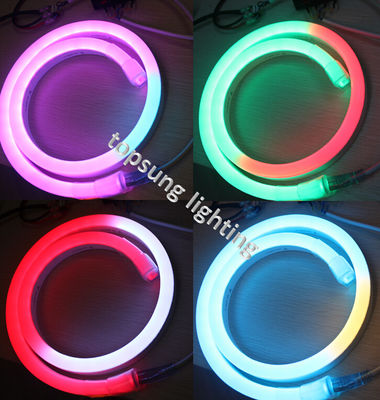 Luces de neón LED digitales flexibles 14*26mm 24v que persiguen luces de neón RGB