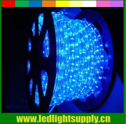 luz azul de decoración exterior 2 alambre 12/24V luz flexible de cuerda LED
