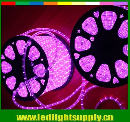 rosa 12/24v LED 1/2 '' 2 alambre luces de cuerda de Navidad al aire libre