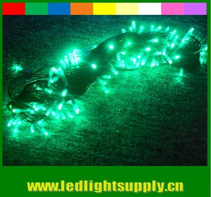 Iluminación de cuerda de PVC fuerte 100 bombillas 12v LED blanco cálido para exteriores