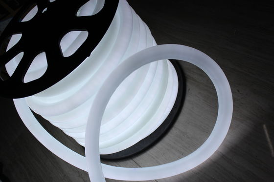 Decoración de color blanco de 24 V con luz de neón redonda de 360 grados para exteriores