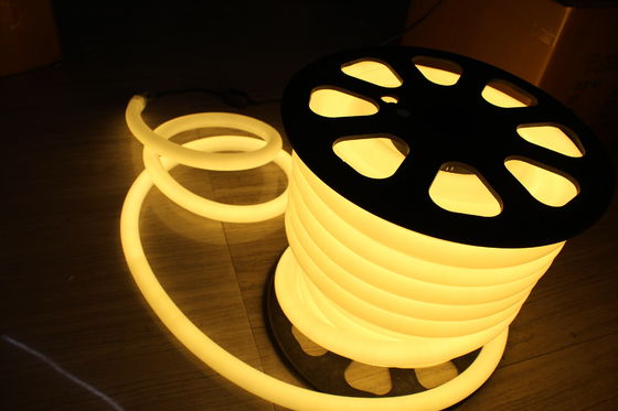 Ahorro de energía 110v cálido blanco LED luz de neón flex 360 redondo 25m bobina para casa