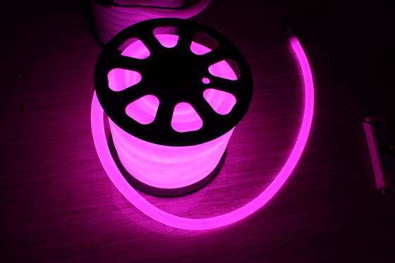 360 grados redondo 100LEDs/m 25m bobina púrpura 110V flujo de neón luz resistente al agua