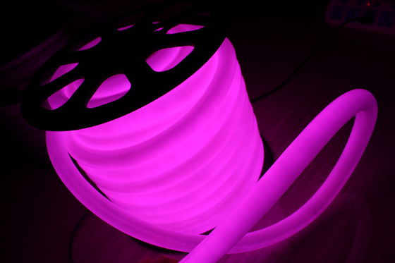 24v mejor precio 360 grados redondo púrpura 25mm luces de neón flex para la decoración