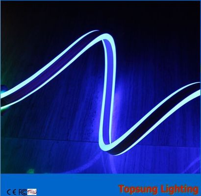 luz LED de neón flexible de dos lados de 24 V azul para decoración