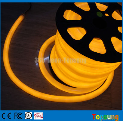 100' bobina 24 voltios amarillo redondo LED luz de neón flex para piscina