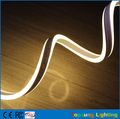 más vendido 230V doble lado cálido blanco LED neón flexible cuerda para exteriores