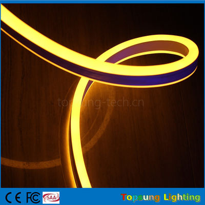 venta al por mayor 24V doble lado amarillo LED de neón flexible para exteriores