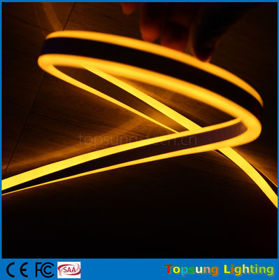 venta caliente 12V doble lado emitir amarillo LED neón flexible de la tira para exteriores