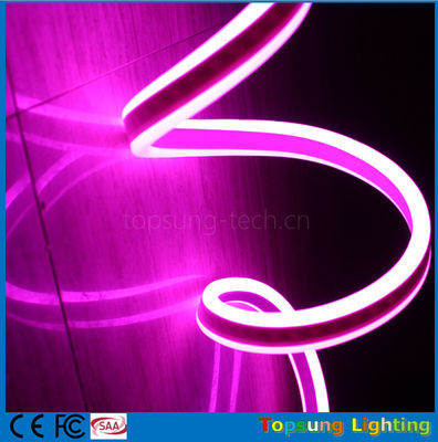 110V Luz de banda flexible de neón rosa de doble lado para edificios