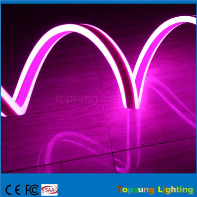 110V Luz de banda flexible de neón rosa de doble lado para edificios