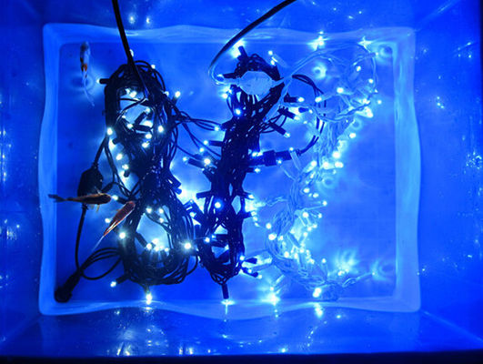 10m conectable anti frío azul LED cuerdas luces 100 bombillas IP65