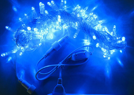 10m azul brillo LED luces de la cuerda de Navidad decorativa + controlador 100 bombillas