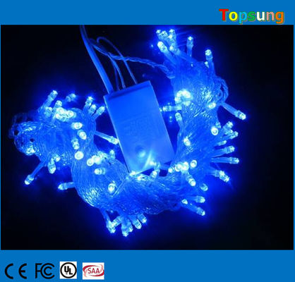 10m azul brillo LED luces de la cuerda de Navidad decorativa + controlador 100 bombillas