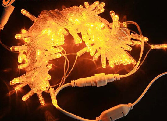 10m conectable 5mm LED luces de Navidad mayorista cuerda amarilla anti-frío burbuja PVC