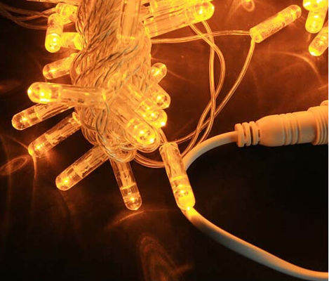 10m conectable 5mm LED luces de Navidad mayorista cuerda amarilla anti-frío burbuja PVC