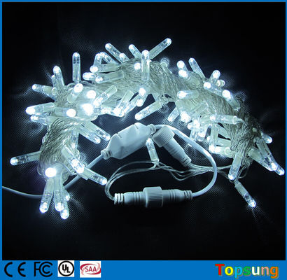 10m conectable anti frío blanco LED decoraciones de Navidad luces de burbuja concha 100 bombillas