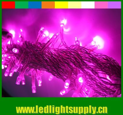 127v violeta LED luz exterior de cuerda resistente al agua 100 LED Topsung Iluminación