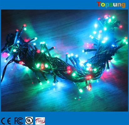 Venta caliente 110v 120v 100led RGB parpadear luces de la cuerda de Navidad 10m parpadeando con controlador
