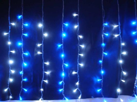 Flat emitir 220v faro led luces de Navidad al aire libre cortina aprobación CE ROHS