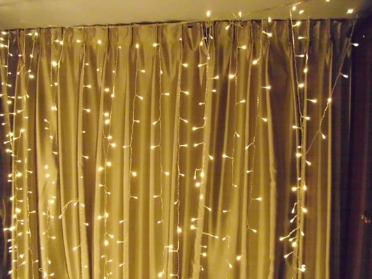 2016 nuevo 110V de las hadas comerciales luces de Navidad cortina resistente al agua para exteriores