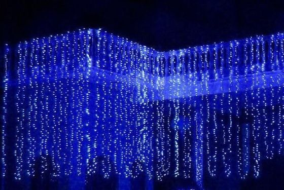 Vista superior 230v luz de luz de Navidad de la hada al aire libre cortina para el jardín