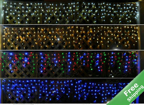 Venta al por mayor 110V luces de Navidad resistente al agua LED luz solar de cuerda luces de hielo al aire libre para edificios