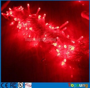 Las luces más vendidas son de 220 V. Rojo led, luz de las hadas de Navidad.