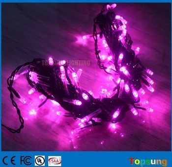 120v rosa 100 LED luces de decoración navideña Brillan cuerda de hadas