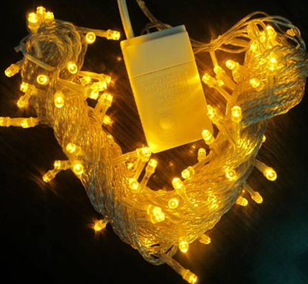 Luzes de 10m de luz LED parpadeando 100v amarillo Conectable