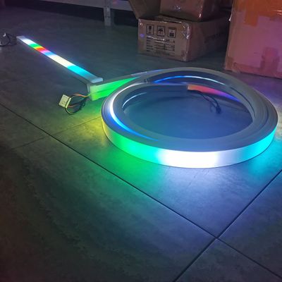 40x25mm plano rgb rgbw cinta de cuerda de silicona luz de tubo de persecución Neon suave Neo manguera LED cinta para la decoración de edificios