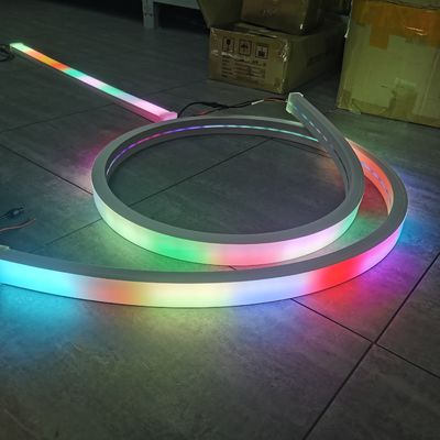 40 mm neón rgbw programable flexible led 24v rgb luz tipo neón 5050 smd tubo blando cambiante de color