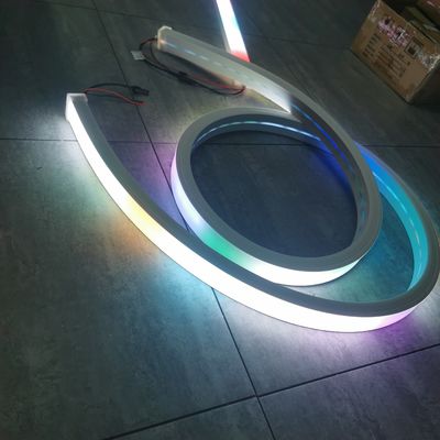 40x25mm plano rgb rgbw cinta de cuerda de silicona luz de tubo de persecución Neon suave Neo manguera LED cinta para la decoración de edificios