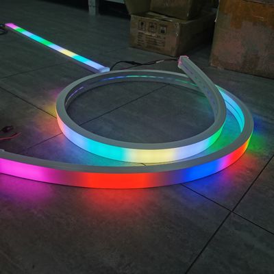 40 mm neón rgbw programable flexible led 24v rgb luz tipo neón 5050 smd tubo blando cambiante de color