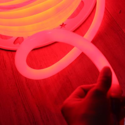 LED neón redondo 360 grados que emite 12V decoración de Navidad SMD2835 rojo