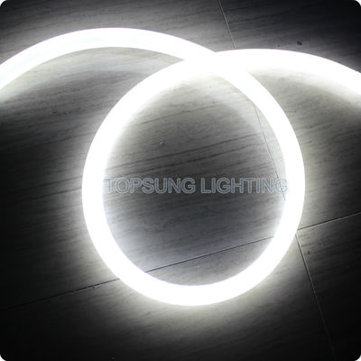 360 grados redondo LED neon flex 16mm mini luz de cuerda 12V color blanco neonflex banda de cuerda