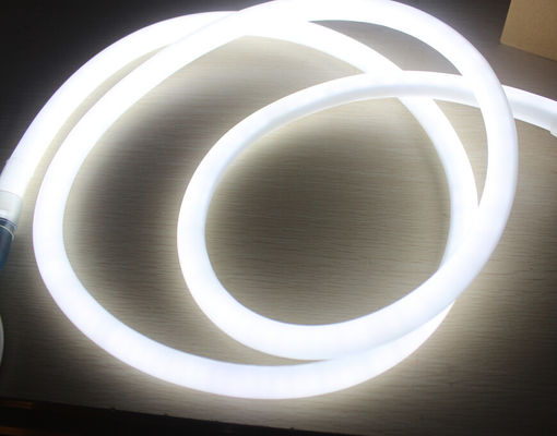 360 grados de emisión redonda LED neón flex DC24V 16 mm de diámetro tubo blanco claro