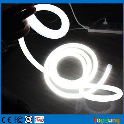 120v 6500k de emisión blanca LED neón flexible cuerdas de luces de viaje cinta tubo de manguera blanda SMD 16mm mini tamaño neón flexible