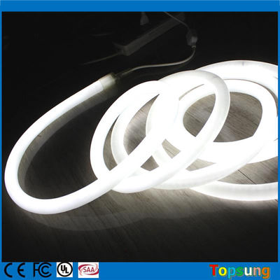 360 grados redondo LED neon flex 16mm mini luz de cuerda 12V color blanco neonflex banda de cuerda