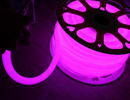 16 mm 360 grados LED neón decoración de iluminación flexible DC12V luz de neón rosa IP67