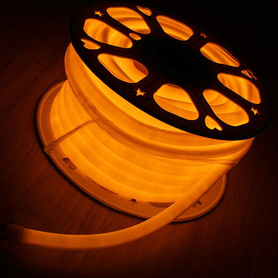 luz de neón de tubo de PVC de color naranja delgado y redondo 16 mm 360 grados LED neón flex DC24V