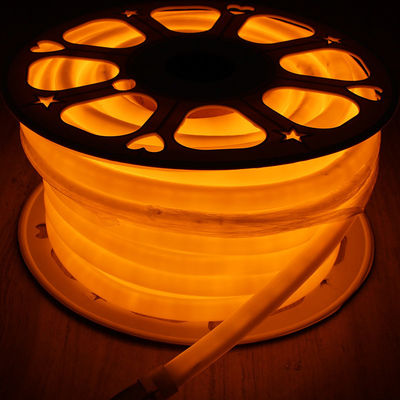 Cuerdas de neón LED de 110V de 16 mm de diámetro 360 grados redondo neón flexible IP67 iluminación de decoración al aire libre naranja
