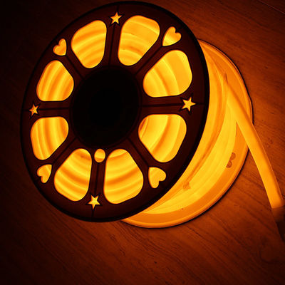 Cuerdas de neón LED de 110V de 16 mm de diámetro 360 grados redondo neón flexible IP67 iluminación de decoración al aire libre naranja