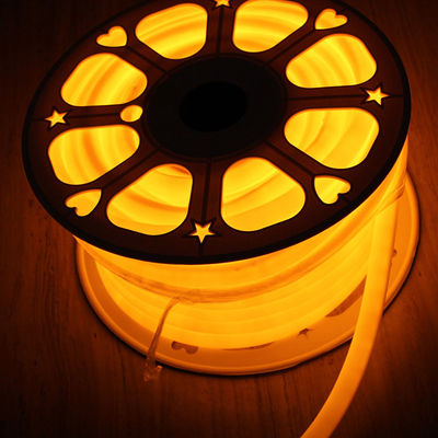 IP67 220V cuerdas de neón LED 16mm 360 grados luces redondas flex naranja