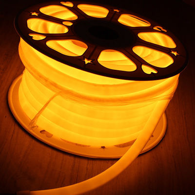 100' bobina 24 voltios amarillo redondo LED luz de neón flex para piscina