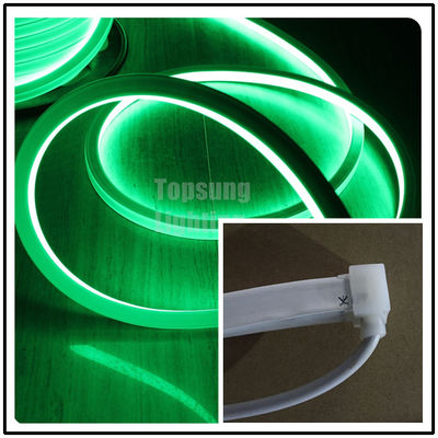 AC220V tubo LED de neón plano de vista superior 2835 SMD verde 16 * 16mm cuadrado flex de neón