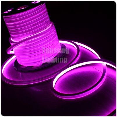 color rosa DC 24V LED neón flex 16x16mm cuadrado cuerda plana de neón IP68 decoración de iluminación exterior