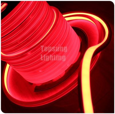 luz roja neón flex decorativo DC 12V LED neón señal de luz de tubo cuadrado 16 * 16mm superficie de emisión plana IP68